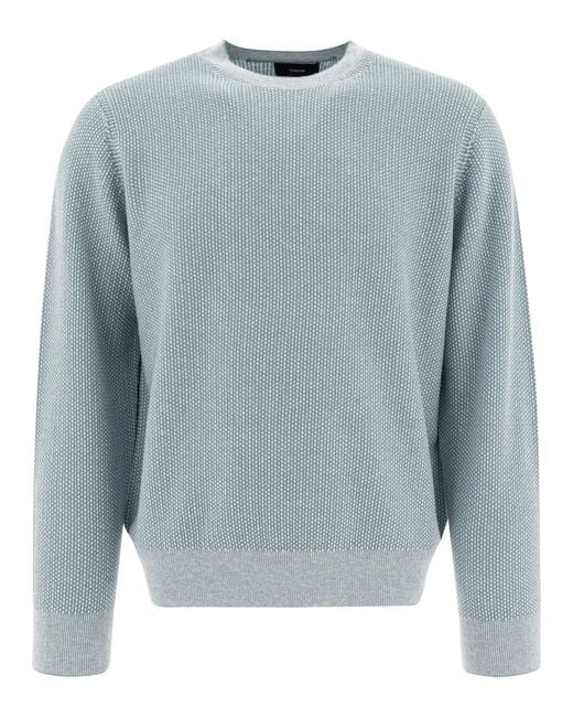 Vince Blue "Geo-Jacquard" Sweater for men