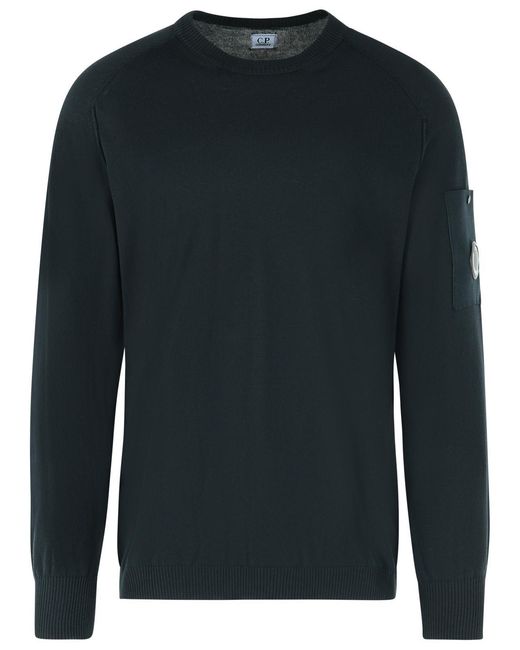 C P Company Blue Cotton Sweater for men