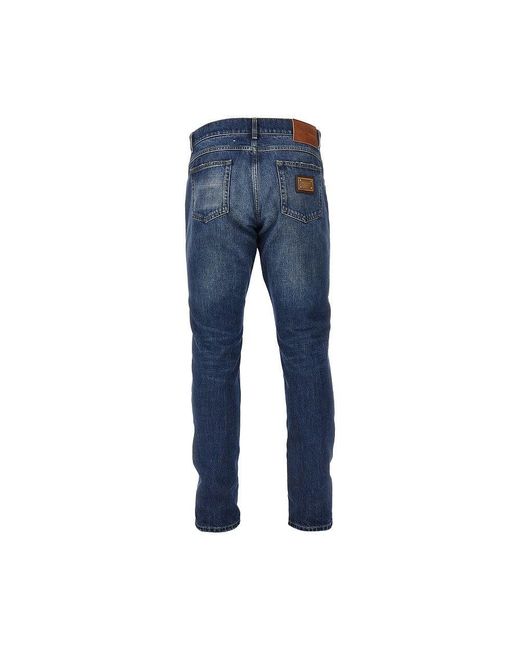 Dolce & Gabbana Blue Dolce&Gabbana Regular Fit Jeans for men
