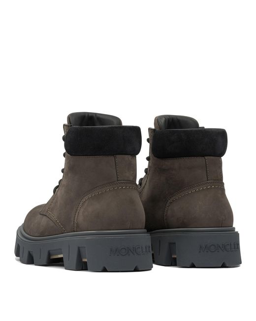 Moncler Black "Peak City" Lace-Up Boots for men