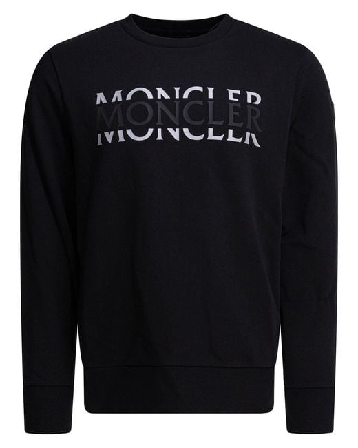 Moncler Black Crewneck Sweatshirt for men