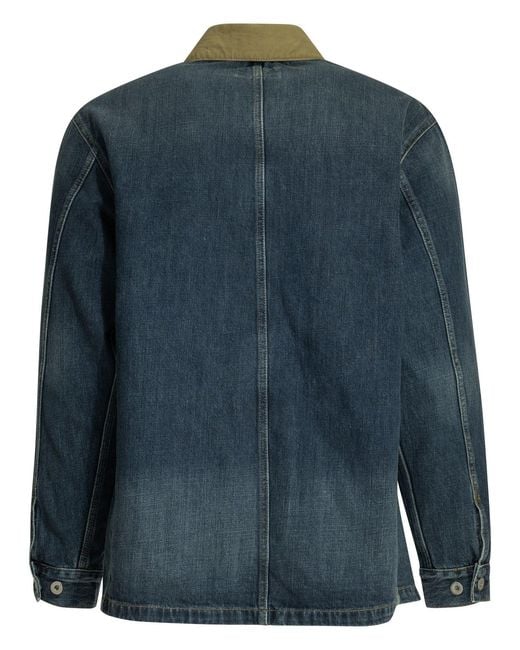 Carhartt Blue "Warren Chore" Denim Jacket for men