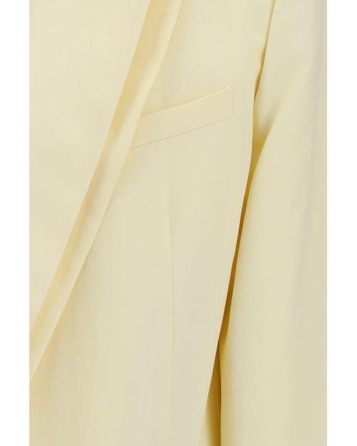 Max Mara White Double-Collar Viscose Blazer