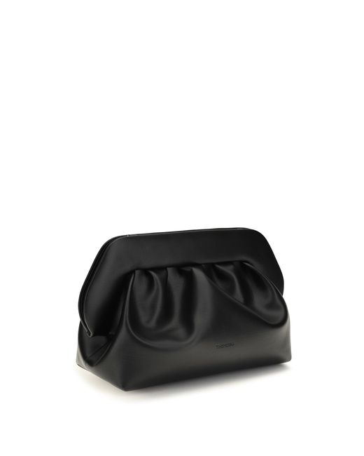 THEMOIRÈ Black Bios Vegan Fabric Clutch Jet