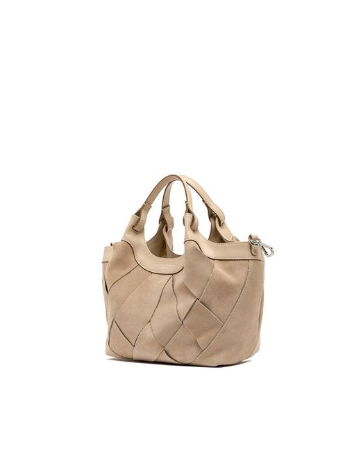 Gianni Chiarini Natural Dua Small Suede Shoulder Bag