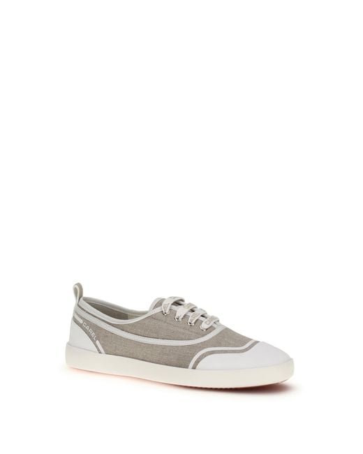 CAREL PARIS White Canvas Sneakers
