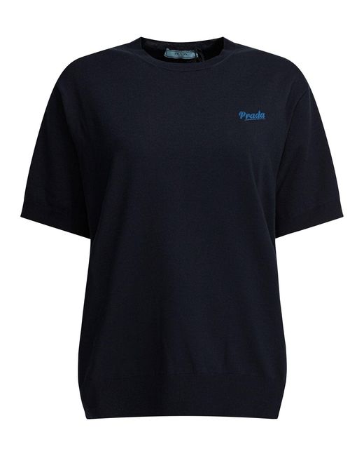 Prada Black T-Shirt With Logo