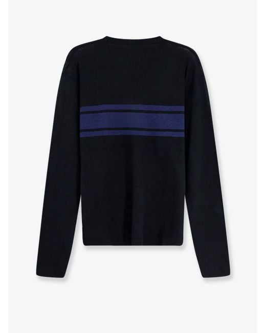 Stussy Blue Striped Cotton And Linen Sweater for men