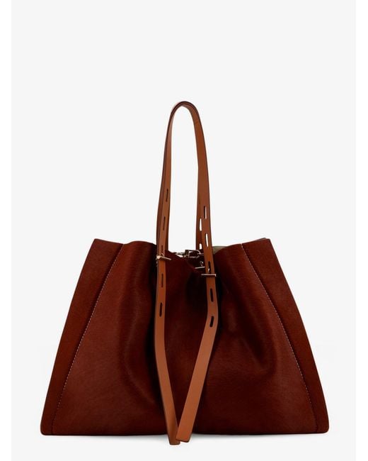 MINOBOSSI Brown Pony Skin Shoulder Bag