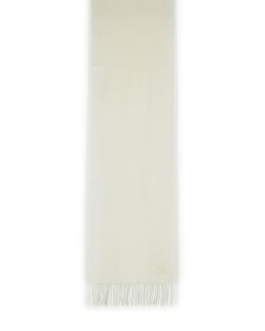 Max Mara White 'Wsdalia' Optical Cashmere Scarf