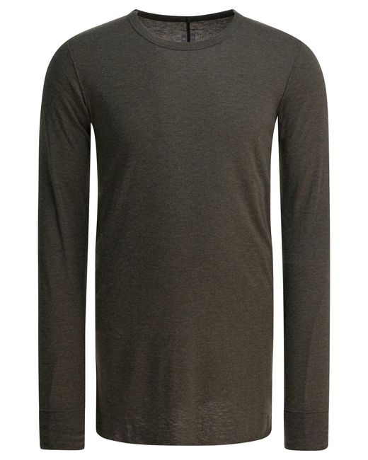 Rick Owens Gray Viscose Crewneck T-Shirt for men