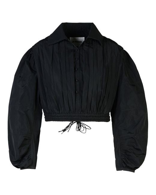 Women's Black Polyester Blouse