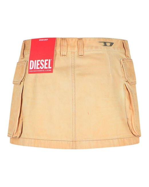 DIESEL Natural Cotton Miniskirt