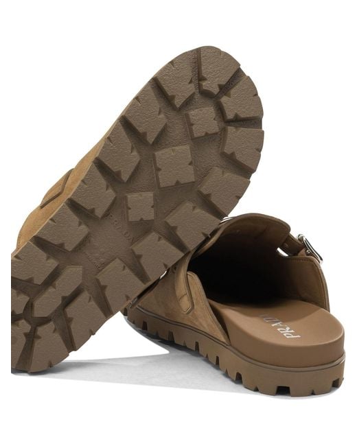 Prada Brown Calf Leather Loafers for men