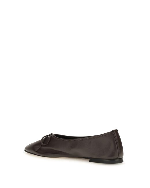 Dear Frances White Gala Ballerinas Espresso
