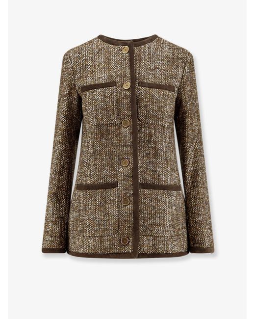 Golden Goose Deluxe Brand Green Boxy Fit Wool Blend Blazer