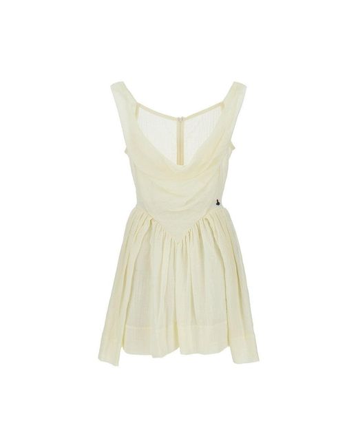 Women's Yellow Sunday Muslin Mini Dress
