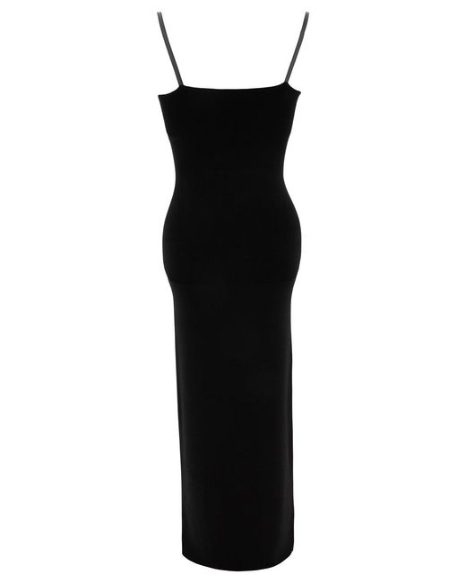 Acne Black Strap Logo Mini Dress For