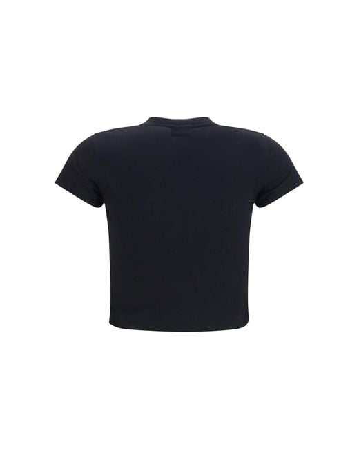 Gucci Blue Cotton Jersey T-Shirt With Devoré Detail