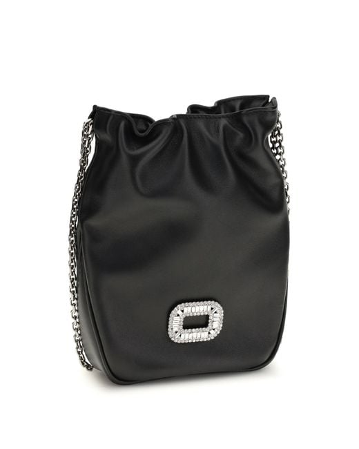 Roger Vivier Black Nano Pilgrim Bucket Bag