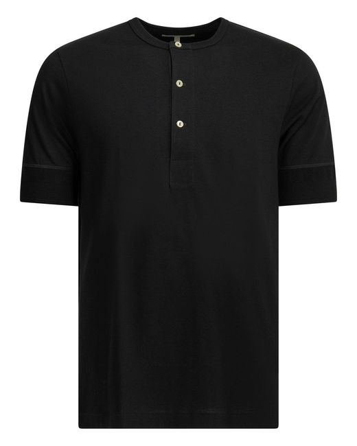 Merz B. Schwanen Black "103 Maco-Imit" Henley T-Shirt for men