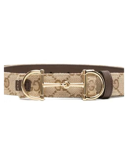 Gucci White Leather Belt With Horsebit