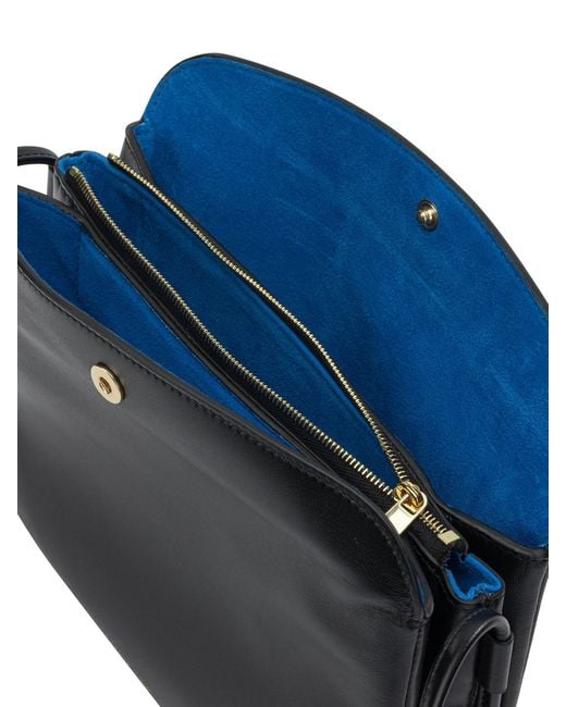 Céline Black "Trio Flap" Small Shoulder Bag