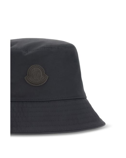 Moncler Blue Cotton And Nylon Bucket Hat for men