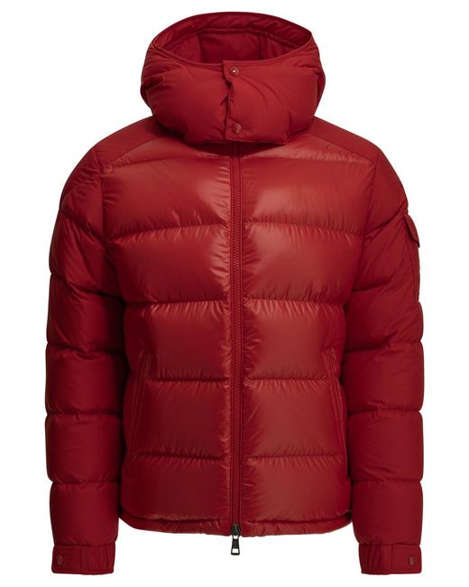 Moncler Red Maya Short Down Jacket for men