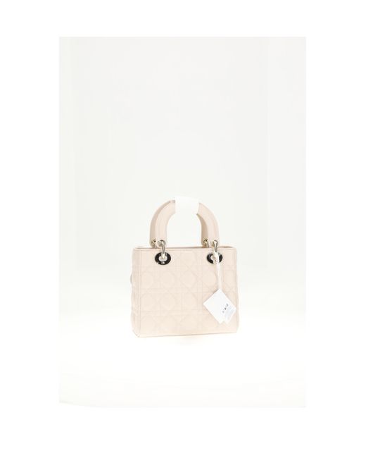 Dior White Lambskin Shoulder Bag Rose Linger