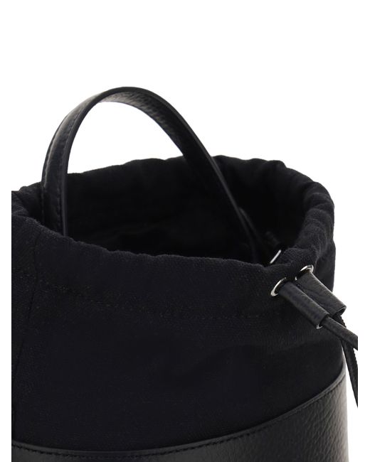 Margiela Black Leather Bucket Bag