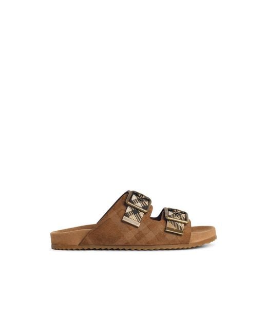 Burberry Brown Suede Slipper