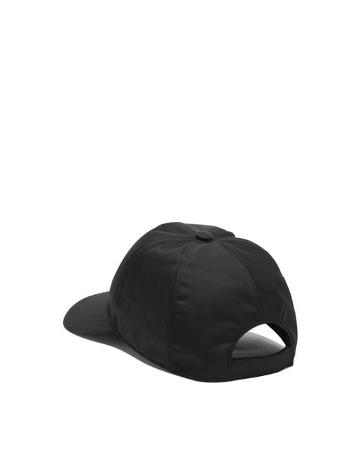 Prada Black Re-Nylon Baseball Cap for men