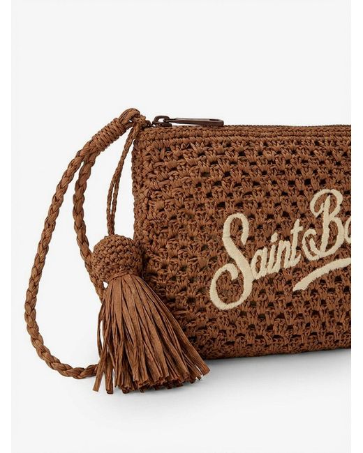 Mc2 Saint Barth Brown Clutch Bag Raffia