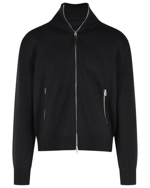 Tom Ford Black Virgin Wool Cardigan for men