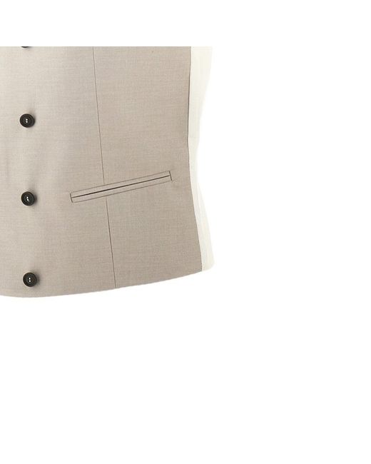 BRERAS Milano Natural Double-Breasted Tailored Vest for men