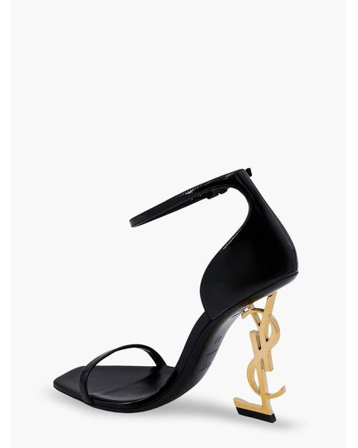 Saint Laurent White Opyum Patent Leather Sandals