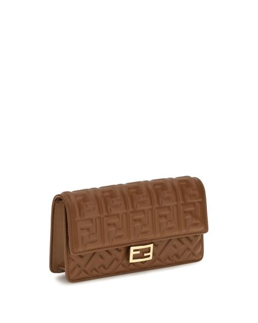 Fendi Brown Matisse Chain Wallet