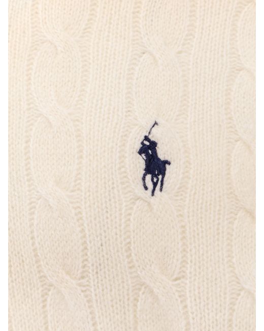 Polo Ralph Lauren White Wool And Cashmere Cable Knit Sweater for men
