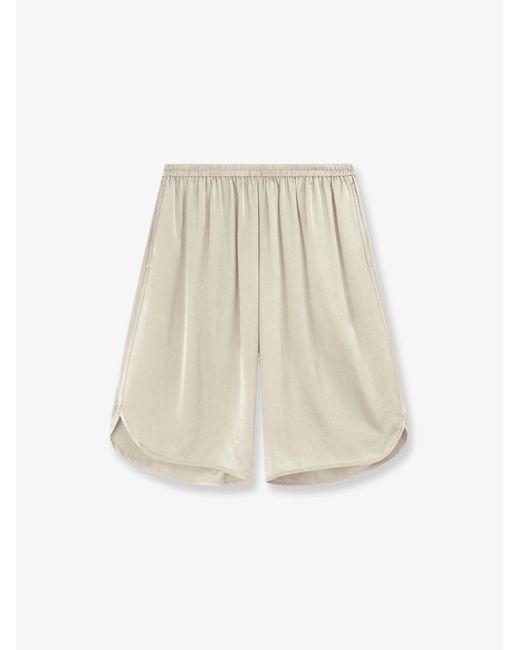 Frankie Shop White Nelis Satin Bermuda Shorts