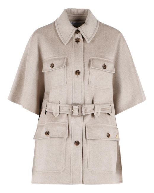 Max Mara Natural 'Nettare' Cashmere Cape