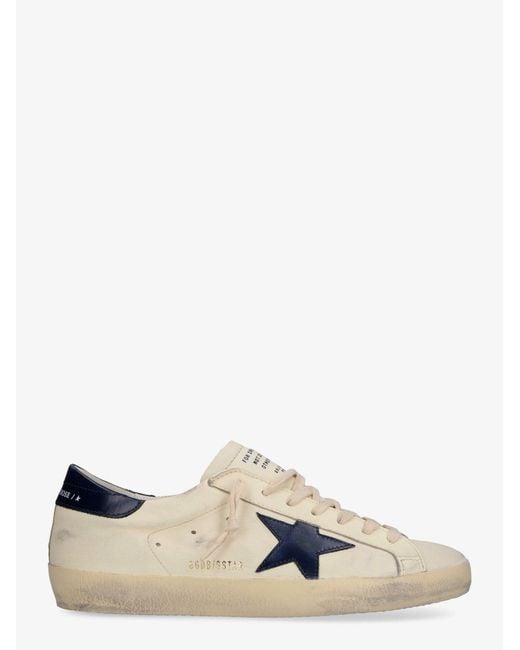 Men's White Trainers Pelle