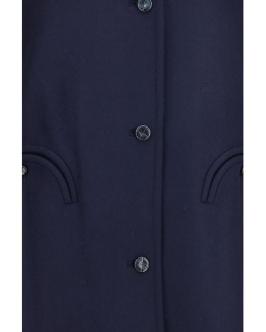 Blazé Milano Blue Blazè Milano Nitak Woolly Wool Trench Coat