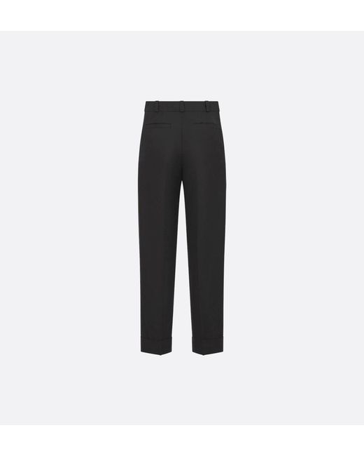 Dior Black Cotton And Silk Pants