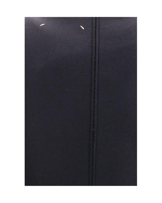 Margiela Blue Sleeveless Virgin Wool Midi Dress