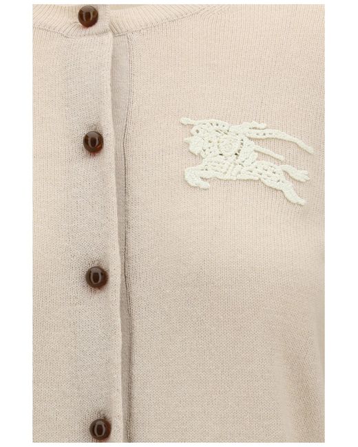 Burberry Natural Ekd Cotton-Wool Cardigan