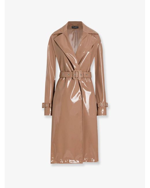 Dolce & Gabbana Natural Dolce & Gabbana Vinyl Trench