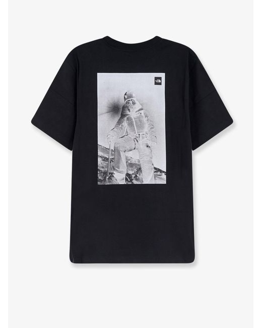 The North Face Black Cotton T-Shirt Logo On The Front for men