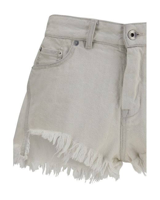 Rick Owens Gray Shorts Temple Bias Cutoffs