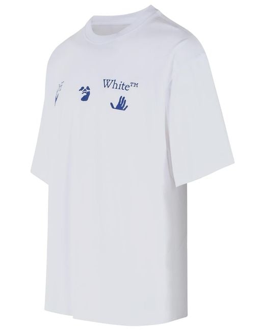 Off-White c/o Virgil Abloh White Cotton T-Shirt With Artistic 'Bacco Arrow' Print for men